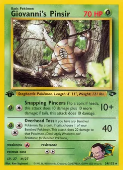Giovanni's Pinsir 24/132 — Gym Challenge