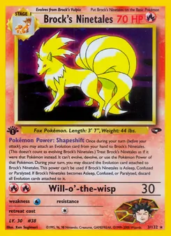 Brock's Ninetales 3/132 — Gym Challenge