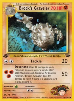 Brock's Graveler 34/132 — Gym Challenge