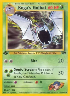 Koga's Golbat 46/132 — Gym Challenge