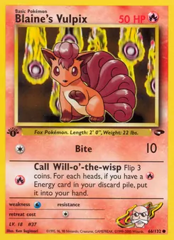 Blaine's Vulpix 66/132 — Gym Challenge