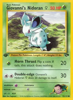 Giovanni's Nidoran ♀ 75/132 — Gym Challenge