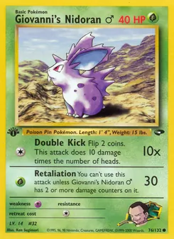 Giovanni's Nidoran ♂ 76/132 — Gym Challenge