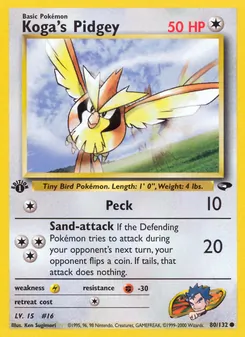 Koga's Pidgey 80/132 — Gym Challenge