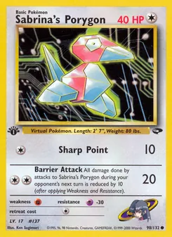 Sabrina's Porygon 98/132 — Gym Challenge