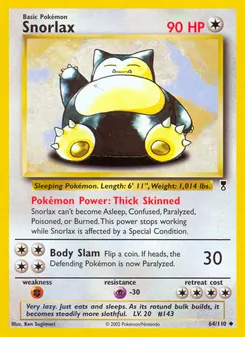Snorlax 64/110 — Legendary Collection