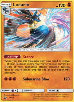 Lucario SM54 — SM Black Star Promos