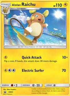 Raichu d’Alola SM65 — SM Black Star Promos