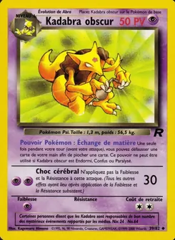 Kadabra obscur 39/82 — Team Rocket