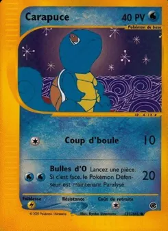 Carapuce 132/165 — Expedition Base Set