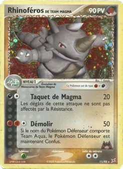 Rhinoféros de Team Magma 11/95 — Team Magma vs Team Aqua