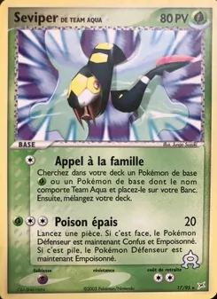 Seviper de Team Aqua 17/95 — Team Magma vs Team Aqua