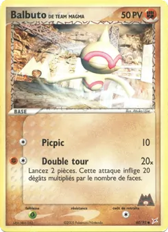 Balbuto de Team Magma 60/95 — Expedition Base Set / Hidden Legends / Sandstorm / Team Magma vs Team Aqua