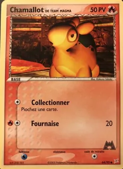 Chamallot de Team Magma 64/95 — Expedition Base Set / Hidden Legends / Sandstorm / Team Magma vs Team Aqua