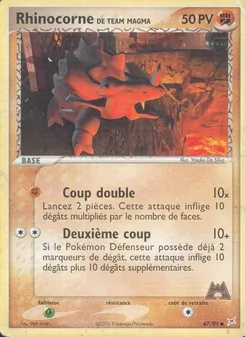 Rhinocorne de Team Magma 67/95 — Team Magma vs Team Aqua