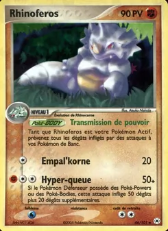 Rhinoféros 46/101 — Deoxys / Emerald / Expedition Base Set / FireRed & LeafGreen / Hidden Legends / Sandstorm / Team Magma vs Team Aqua / Team Rocket Returns