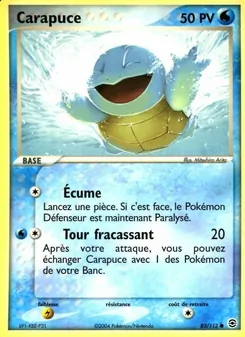 Carapuce 83/112 — Deoxys / Emerald / FireRed & LeafGreen / Hidden Legends / Unseen Forces