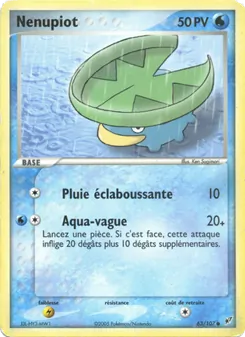 Nénupiot 63/107 — Deoxys / Emerald / Expedition Base Set / FireRed & LeafGreen / Hidden Legends / Sandstorm / Team Magma vs Team Aqua / Team Rocket Returns