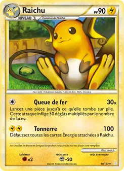 Raichu 10/123 — HeartGold SoulSilver