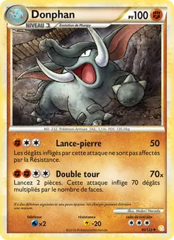 Donphan 40/123 — HeartGold SoulSilver