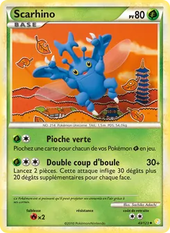 Scarhino 43/123 — HeartGold SoulSilver