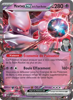 Mewtwo-ex de la Team Rocket 079/217 — Ascended Heroes