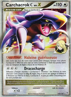Carchacrok C NIV.X 145/147 — HeartGold SoulSilver / POP Series 7 / Rising Rivals / Supreme Victors / Unleashed