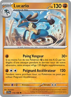 Lucario 114/198 — Scarlet & Violet