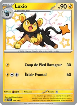 Luxio 136/091 — Paldean Fates / SVP Black Star Promos