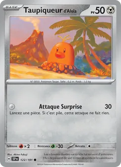 Taupiqueur d'Alola 122/191 — Surging Sparks