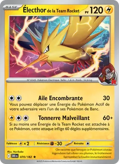 Électhor de la Team Rocket 070/182 — Destined Rivals