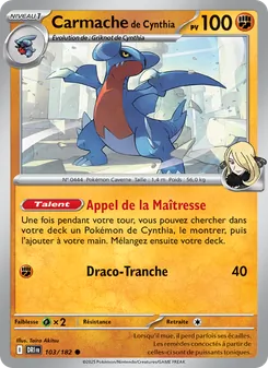 Carmache de Cynthia 103/182 — Destined Rivals