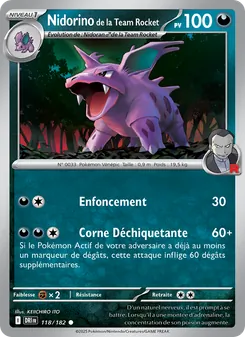 Nidorino de la Team Rocket 118/182 — Destined Rivals