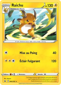 Raichu 66/202 — Sword & Shield