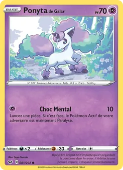 Ponyta de Galar 81/202 — Sword & Shield