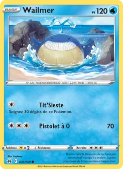 Wailmer 031/159 — Crown Zenith / Crown Zenith Galarian Gallery