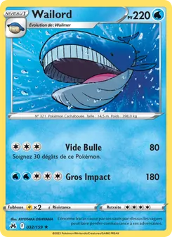 Wailord 032/159 — Crown Zenith / Crown Zenith Galarian Gallery