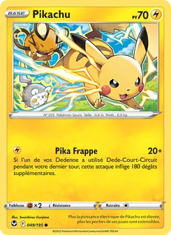Pikachu 049/195 — Silver Tempest / Silver Tempest Trainer Gallery