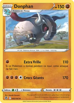 Donphan 092/195 — Silver Tempest / Silver Tempest Trainer Gallery