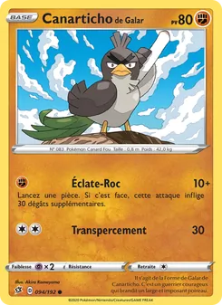 Canarticho de Galar 94/192 — Rebel Clash