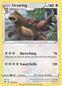 Ursaring 139/189 — Darkness Ablaze