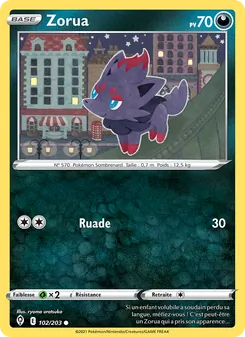 Zorua 102/203 — Evolving Skies