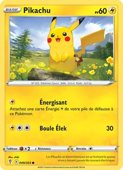 Pikachu 49/203 — Evolving Skies
