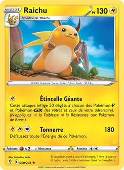 Raichu 50/203 — Evolving Skies