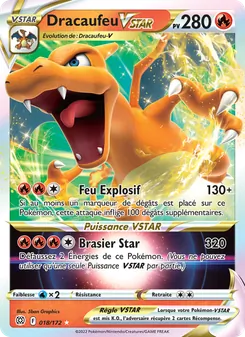 Dracaufeu VSTAR 018/172 — Brilliant Stars / Brilliant Stars Trainer Gallery
