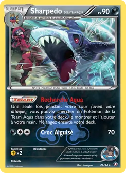Sharpedo de la Team Aqua 21/34 — Double Crisis