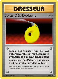 Spray Dés-Évoluant 76/108 — Evolutions