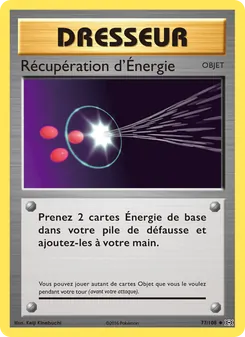 Récupération d'Énergie 77/108 — Evolutions